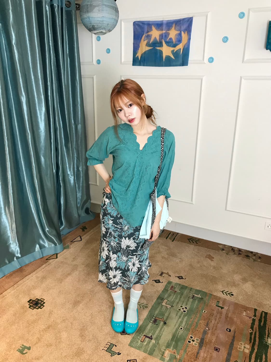  하늘하늘+청록 색감이 너무 귀여운 코디셋🫧🐸🪼 상품이미지4