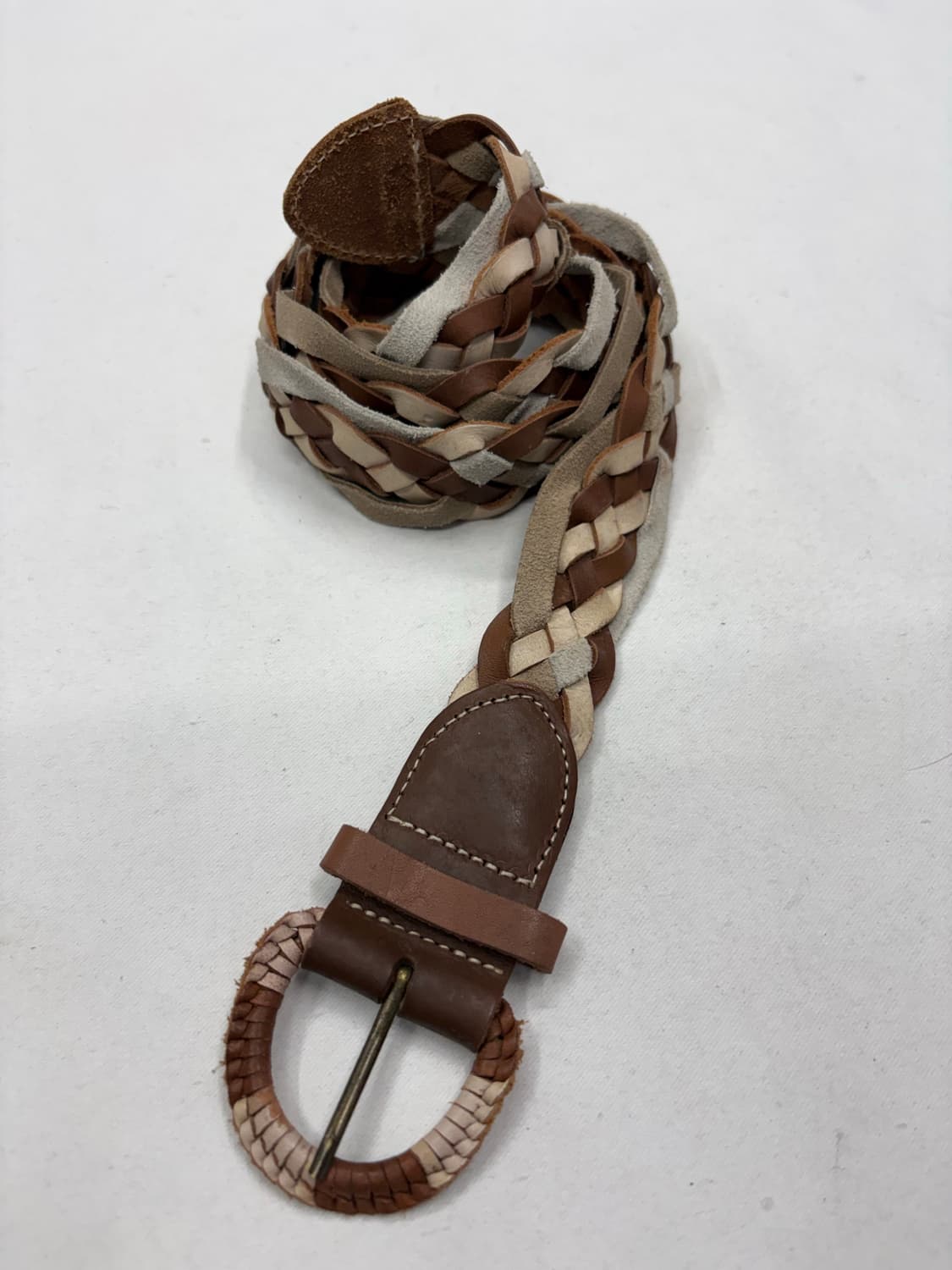 GAP 빈티지 브레이드 카우 레더 벨트 상품이미지1