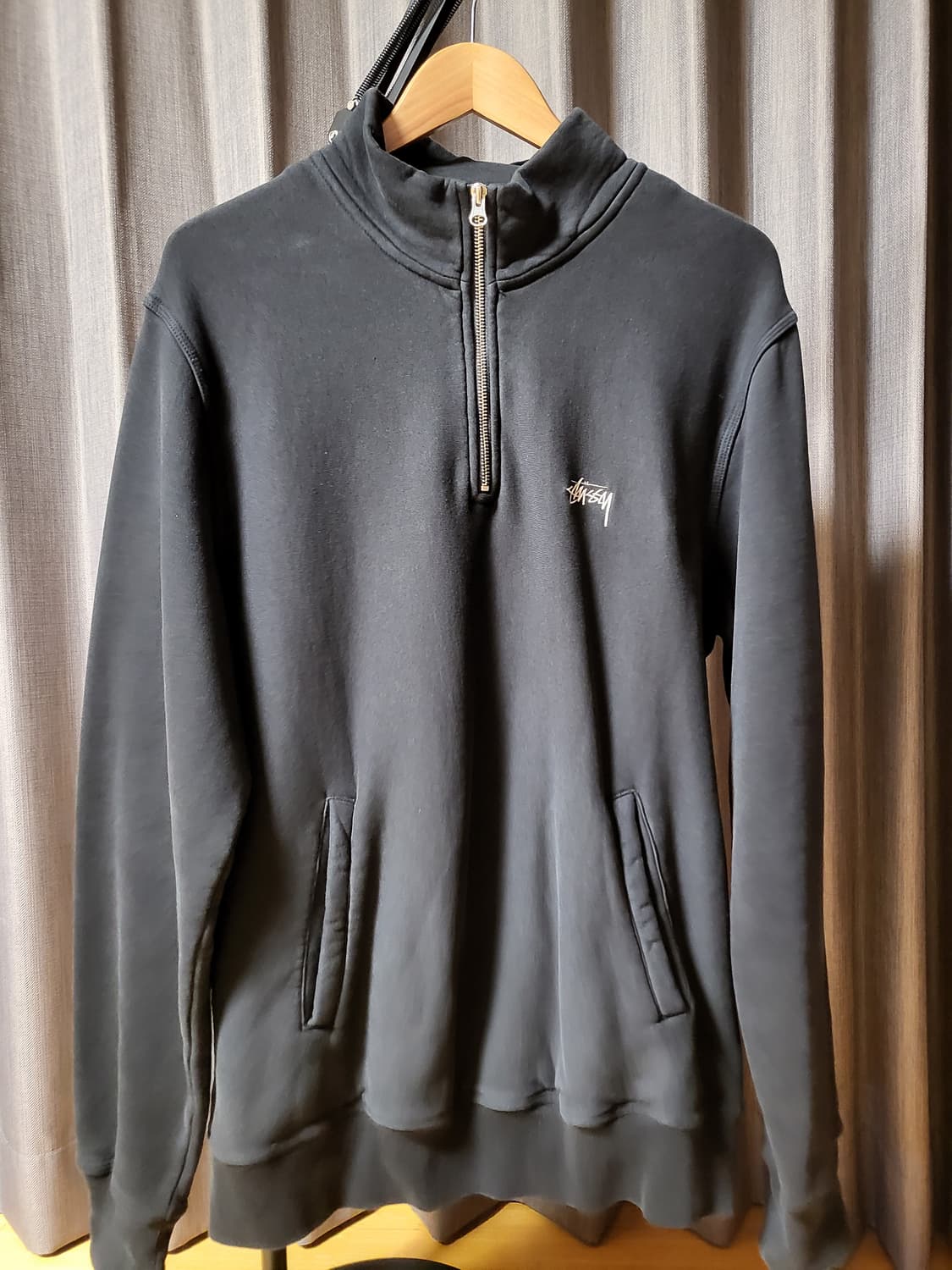 [L] 스투시 스톡 플리스 모크 (블랙) 상품이미지1