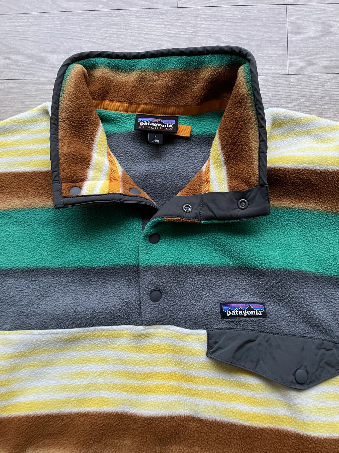 파타고니아 신칠라 스트라이프 패턴 플리스 자메이카 patagonia 상품이미지4