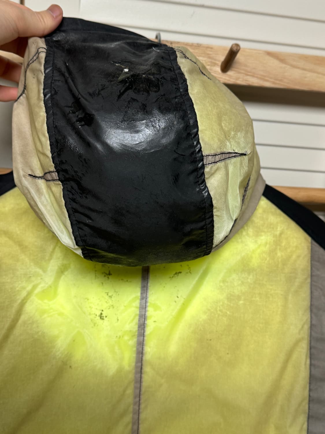 스톤아일랜드 레진 T shell 쉘 아이스자켓 패딩 화이트 와펜 상품이미지7