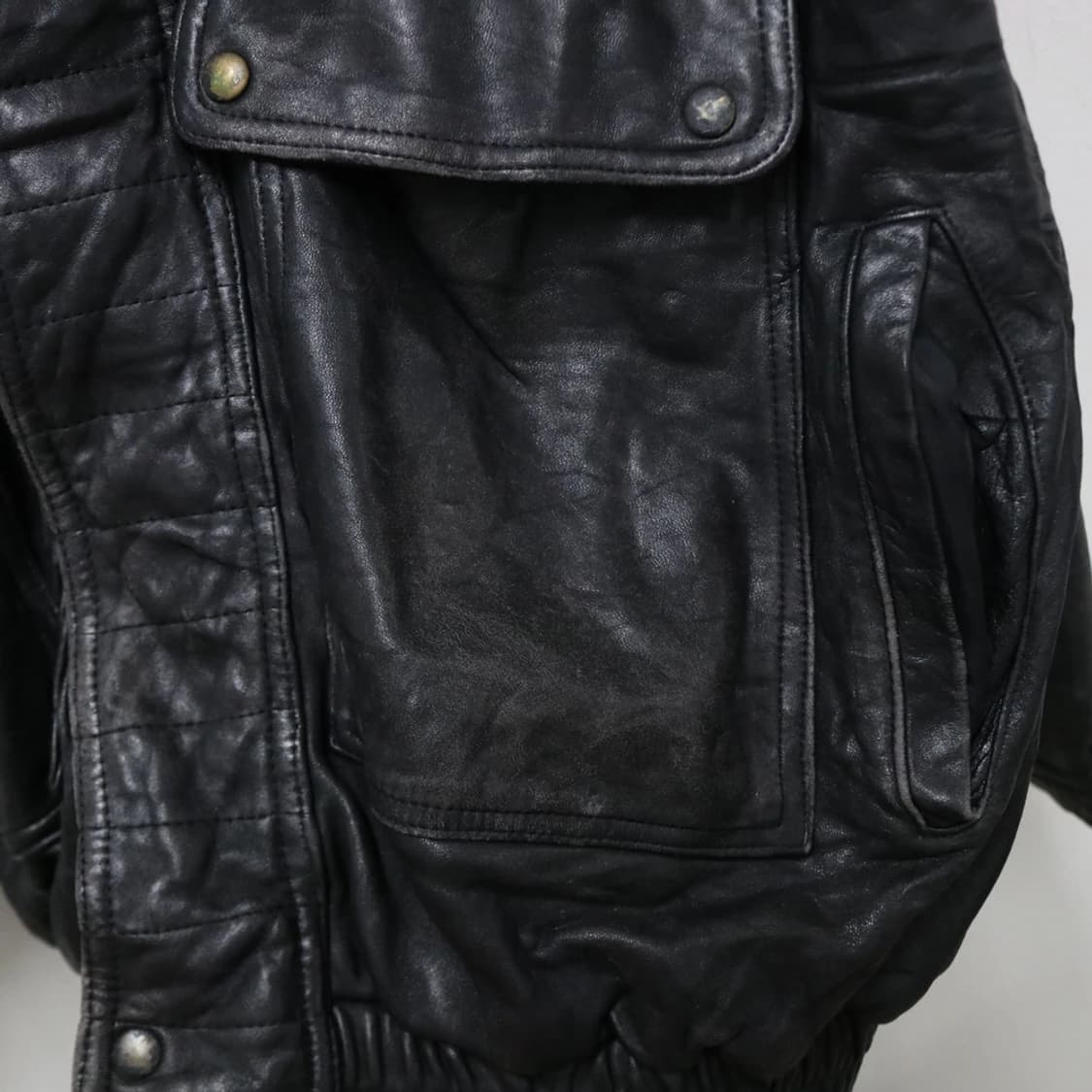 90'S VINTAGE LEATHER BOMBER 가죽자켓 60657 상품이미지7