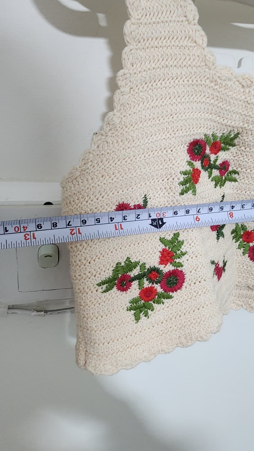 아이보리 플라워 뜨개 크로쉐 탑 상품이미지6