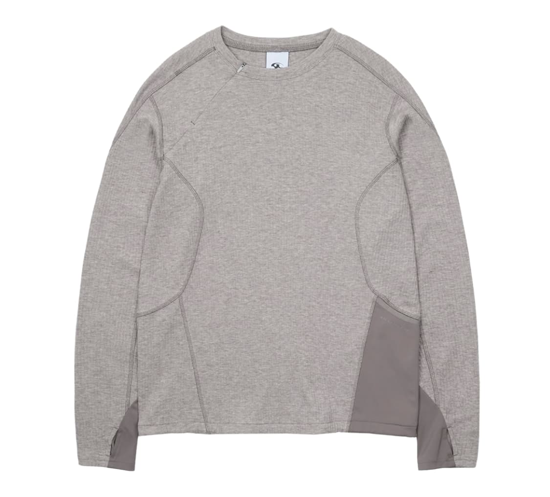 (1) 산산기어 리브드 롱슬리브 애쉬 핑크 상품이미지1