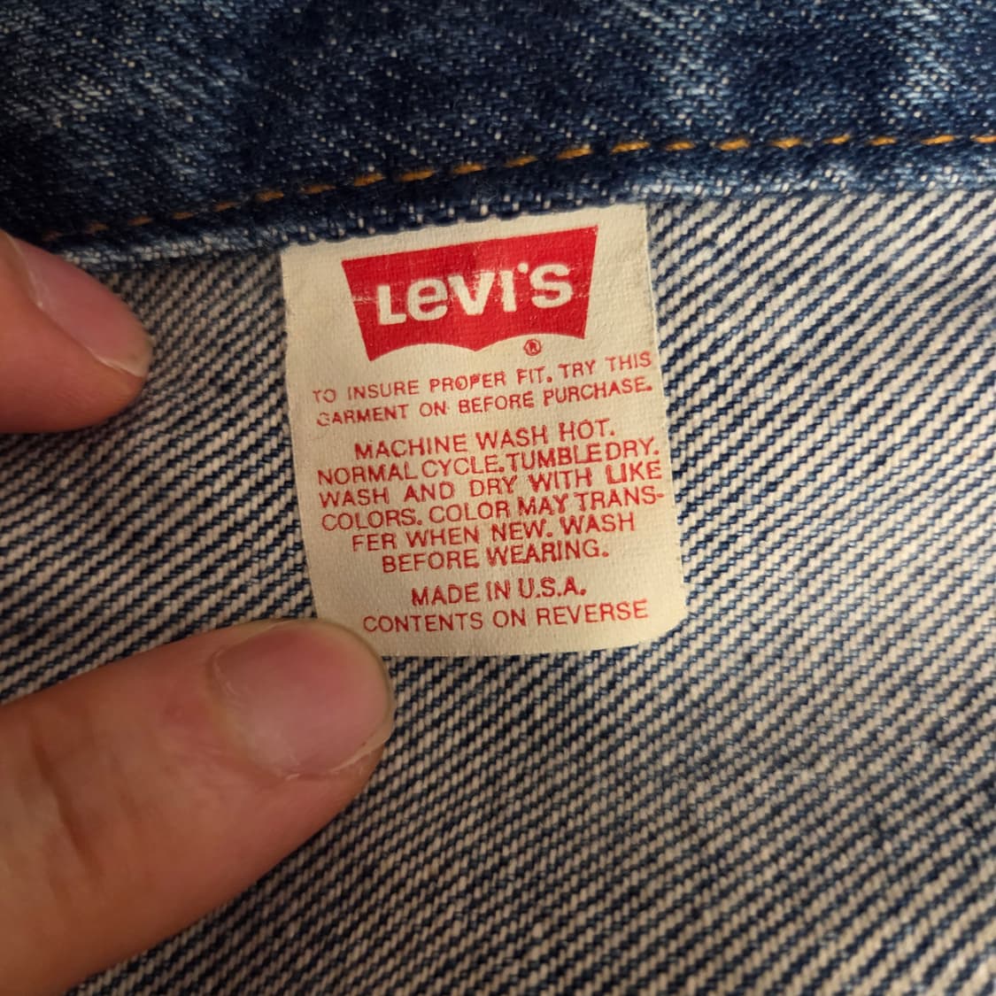 90s 리바이스 70506 데님자켓 MADE
IN USA 48 상품이미지4