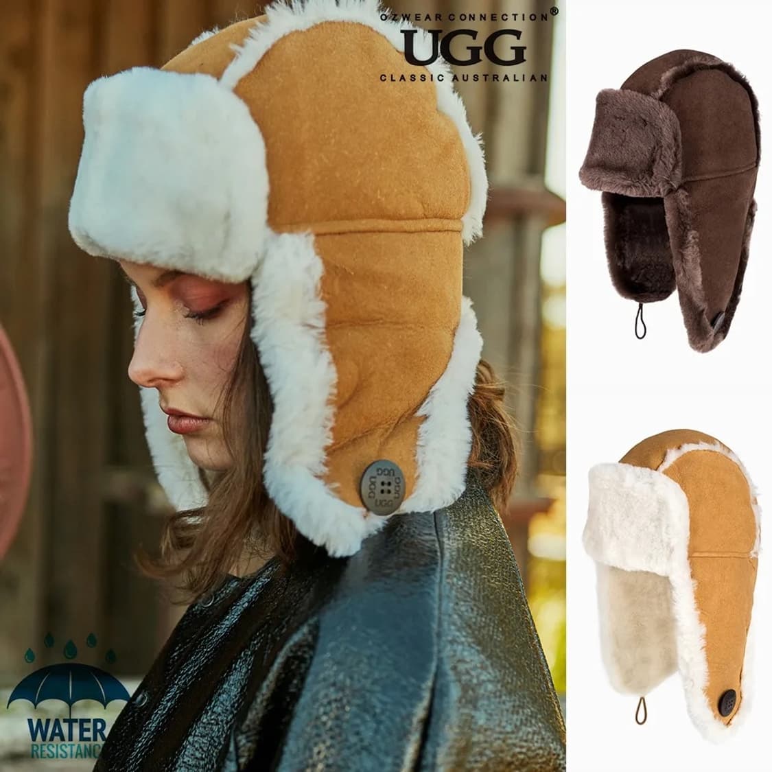 [L/XL] 오즈웨어 어그 양가죽 모자 양털 군밤 모자 상품이미지1