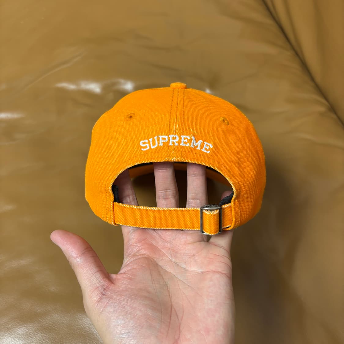 Supreme 슈프림 피그먼트 워시드 오렌지 S로고 6패널 볼캡 모자 상품이미지7