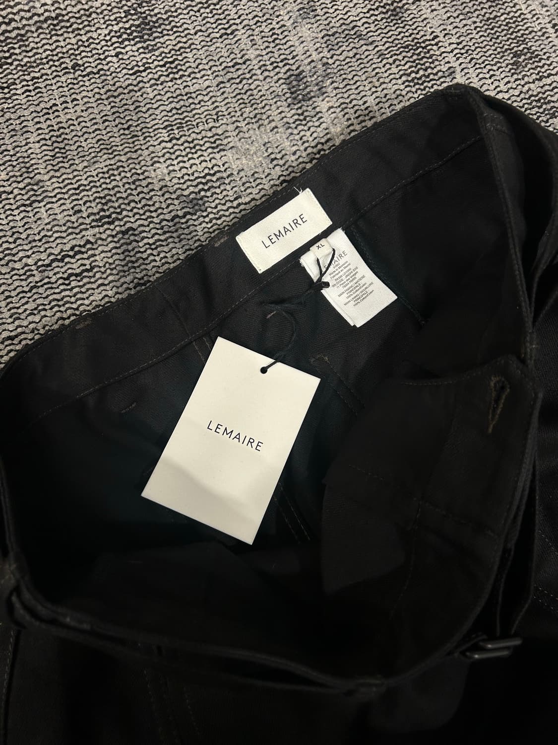 르메르 벨티드 트위스트 팬츠 xl 블랙 상품이미지1