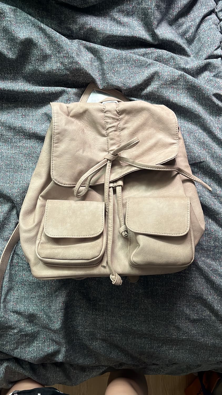 제로플래닛 비건 레자 셔링 백팩 핑크 상품이미지3