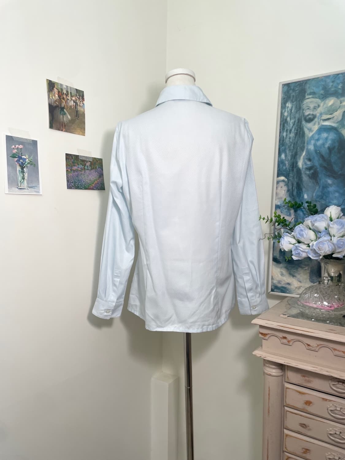 sheer sky blue basic line shirt(size-11) 상품이미지3