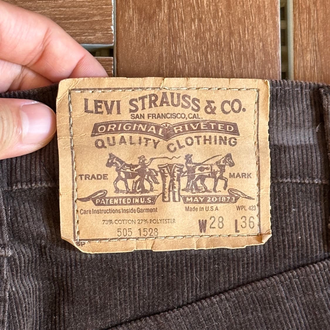 Levi’s 505 made in usa corduroy pants 상품이미지5