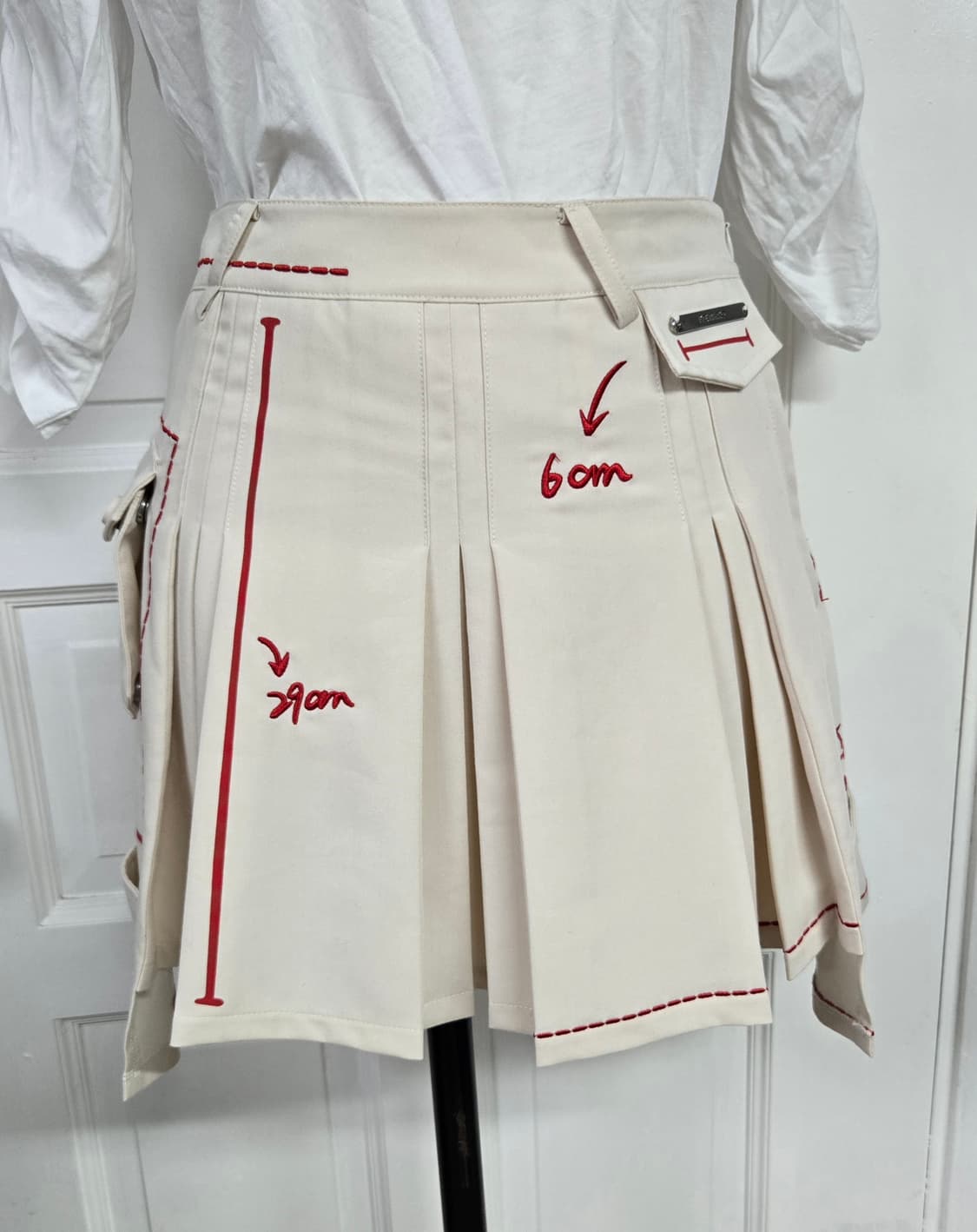 13DE MARZO 스티치 미니스커트 상품이미지3