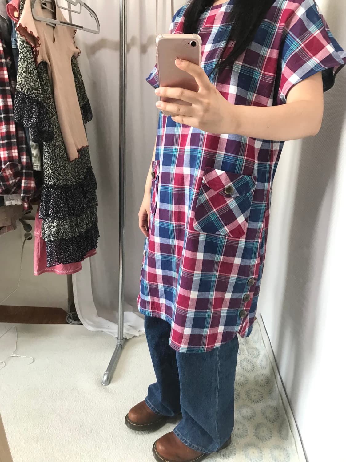 빈티지 레이어드 중청 데님 팬츠 상품이미지4