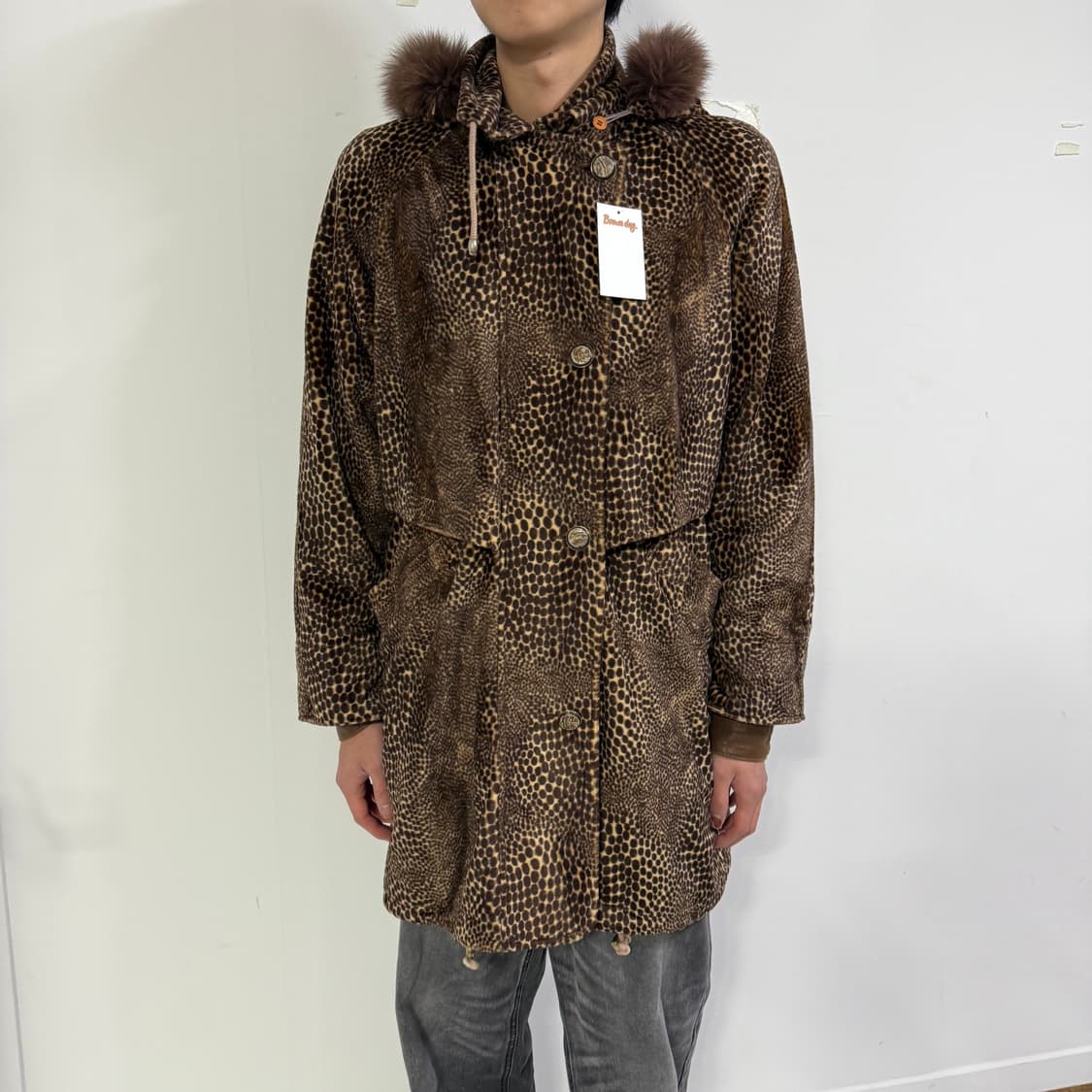 재패니즈 빈티지 레오파드 퍼 코트 상품이미지4