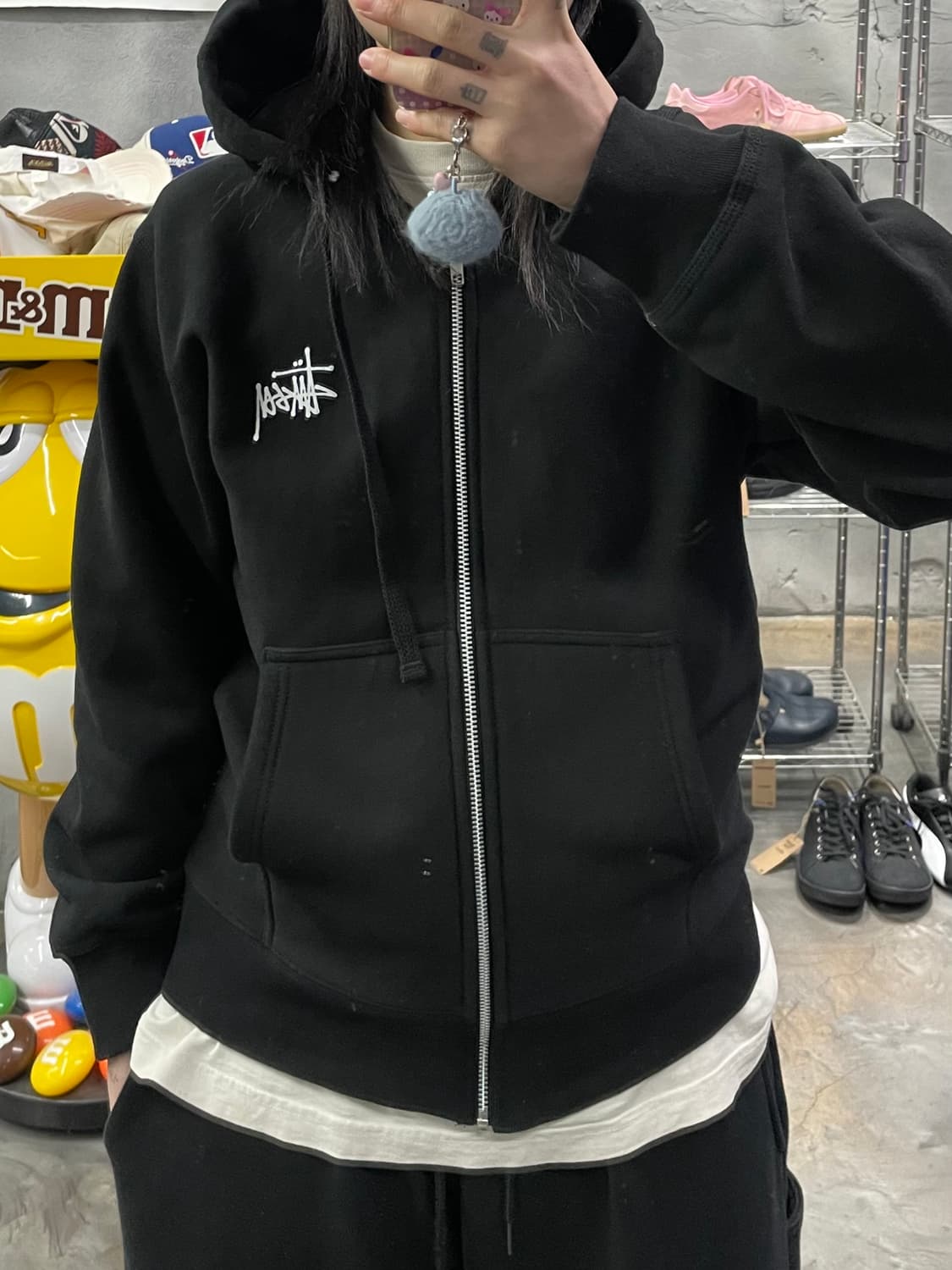 스투시 스탁로고 스웻 후드집업 상품이미지9