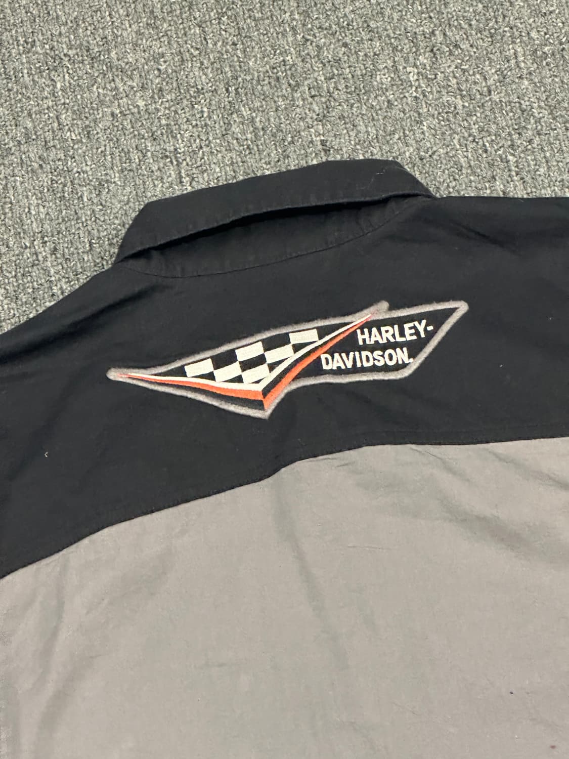 L)할리데이비슨 빈티지 NO.1 자수 반팔셔츠 상품이미지6