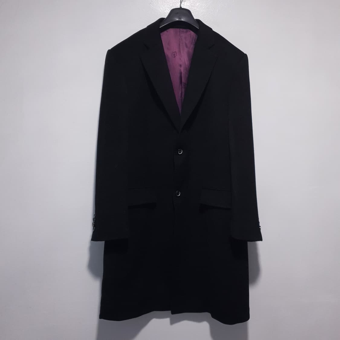 100) 캠브리지맴버스 퍼스트클래스 퓨어 캐시미어 100% 롱 코트 블랙 상품이미지1