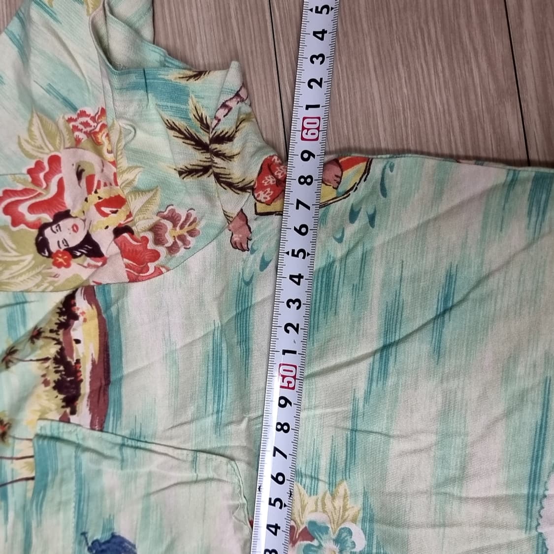 폴로 하와이안 반팔 셔츠 민트색 패턴(105) 상품이미지7