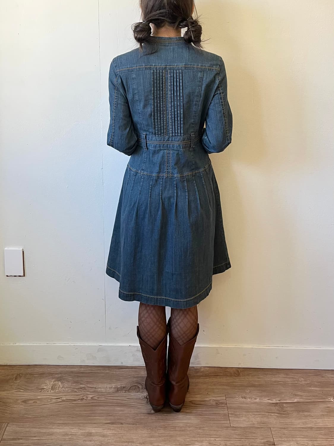 Coomb 도트 버튼 데님 원피스 상품이미지8