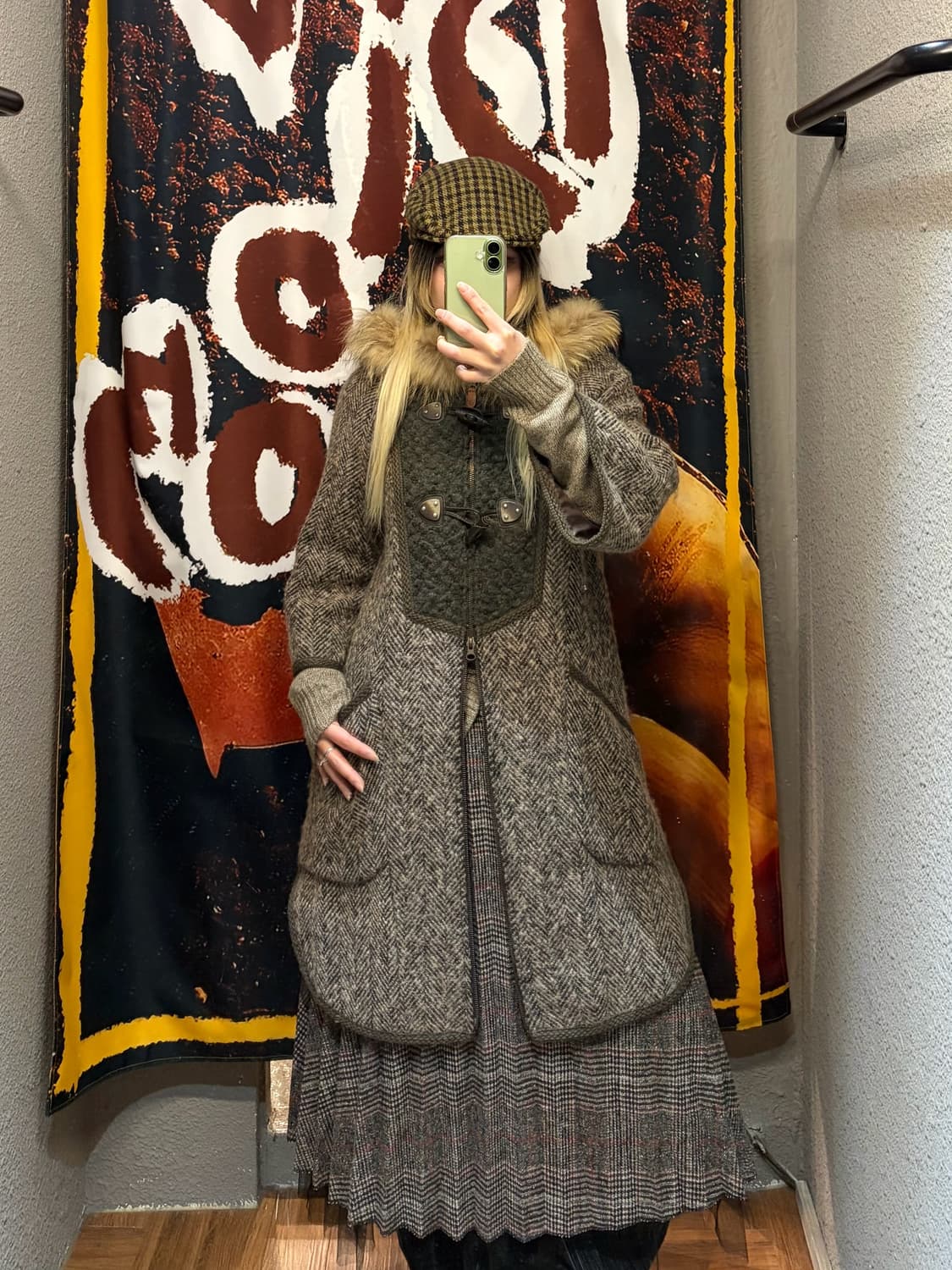 빈티지 떡볶이 모직 코트 상품이미지1