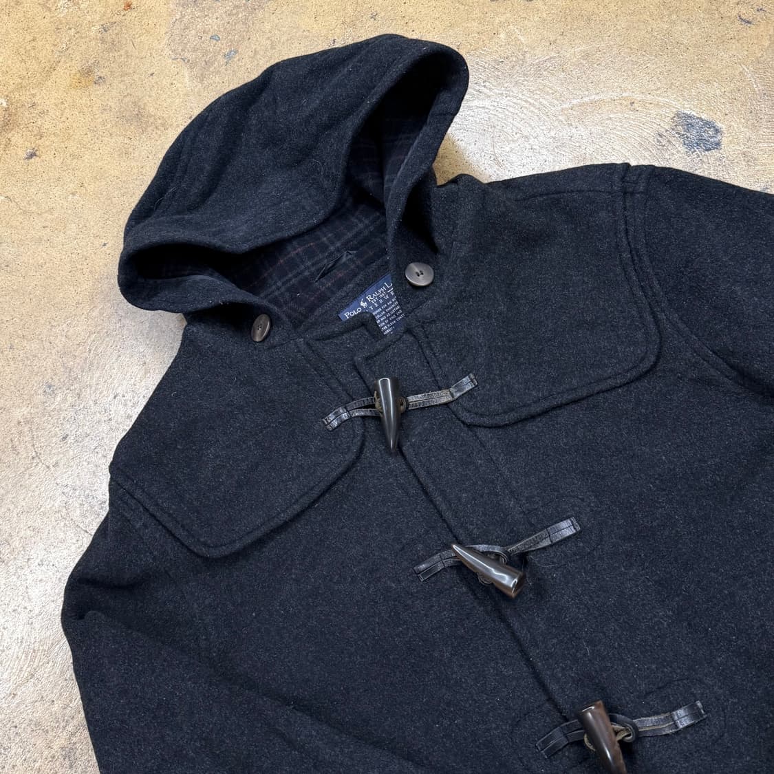 폴로 차콜 후드 떡볶이 더플 코트  상품이미지1