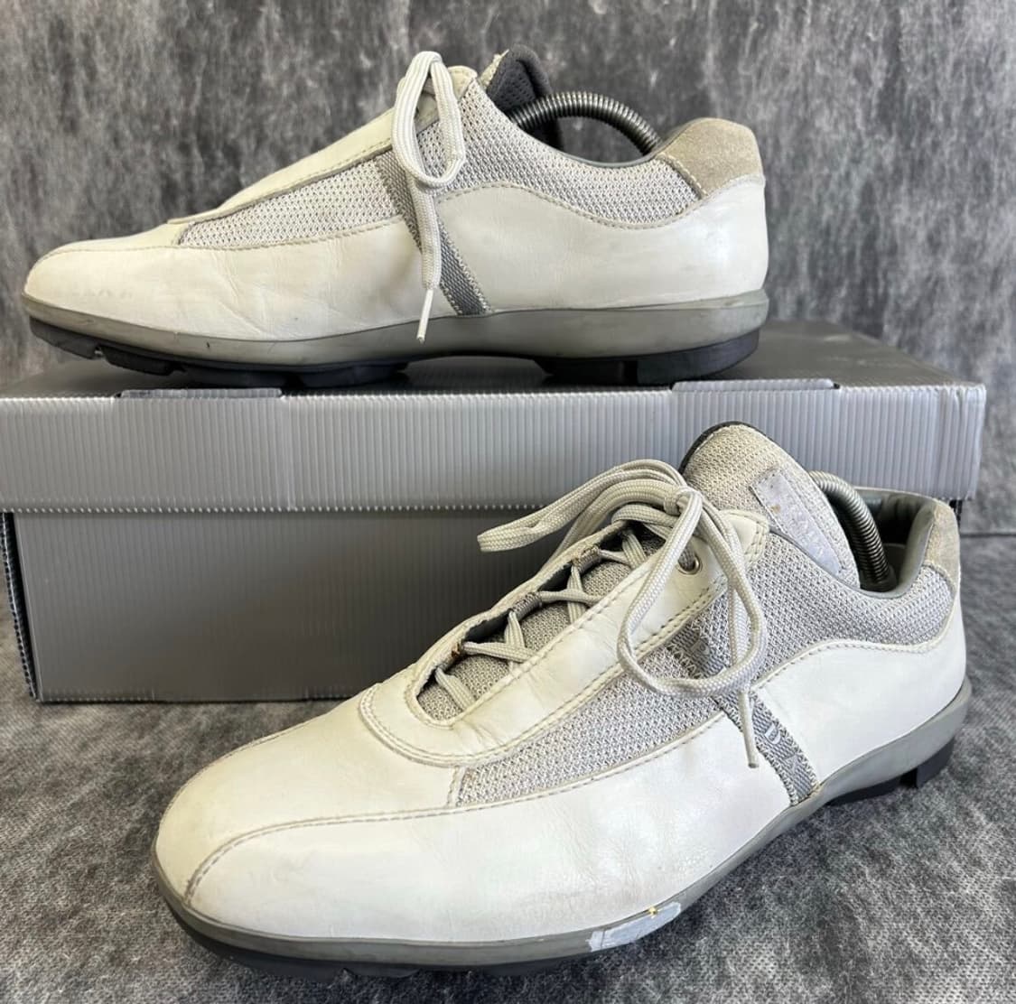 Prada 레이싱 레더 스니커즈 상품이미지1