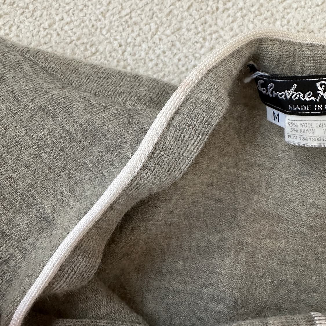 [M] 페레가모 빈티지 울 가디건 상품이미지7