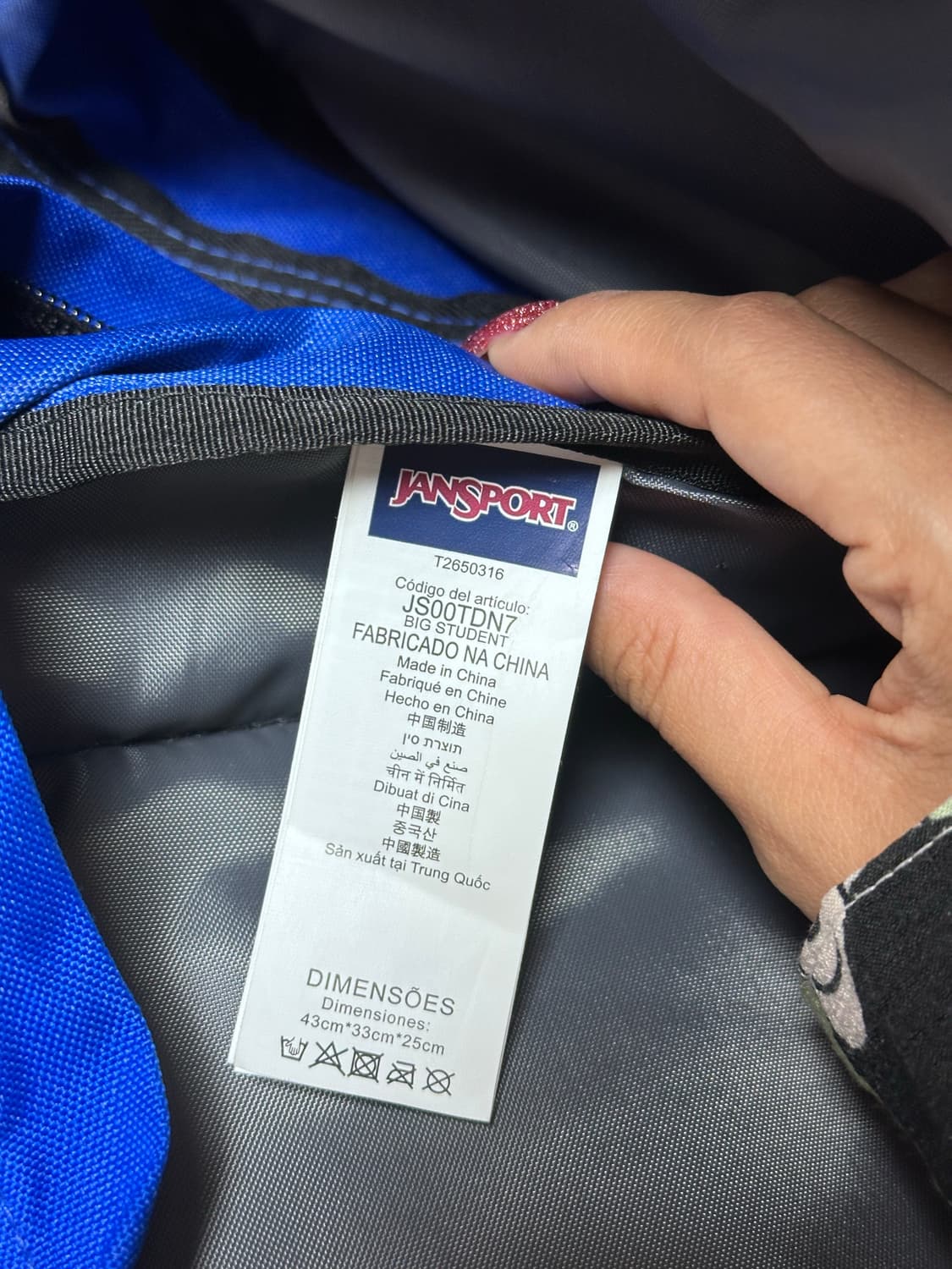 잔스포츠 빅스튜던트 백팩 블루  상품이미지3