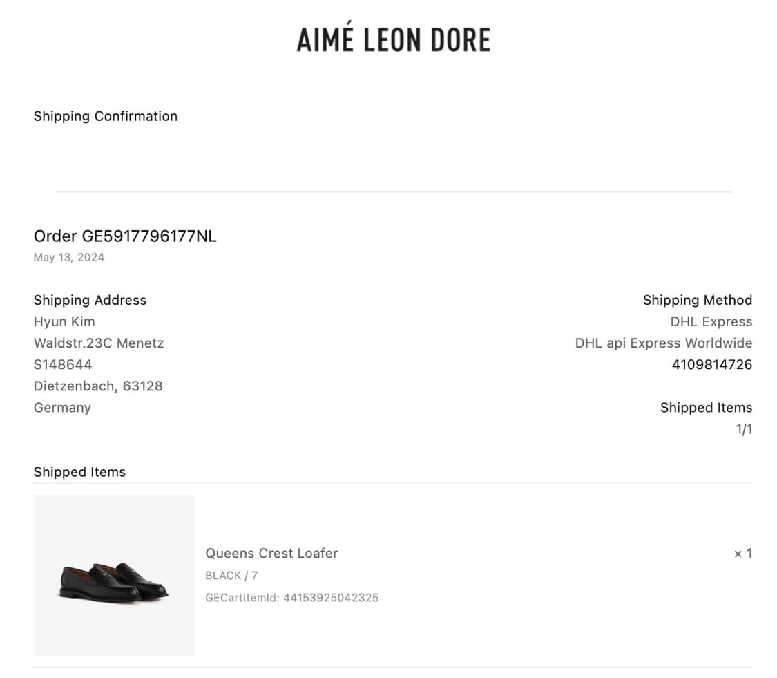 Aime Leon Dore QUEEN CREST LOAFER (박스x) 상품이미지3