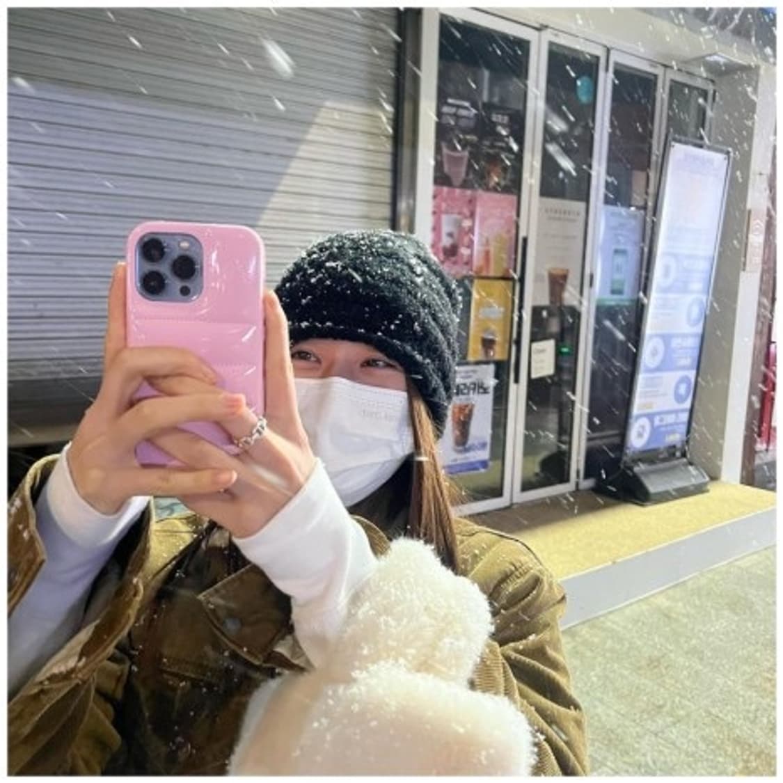 폴로 랄프로렌 코듀로이 플리스 트러커 자켓 (크리스탈 실제 착용 모델) 상품이미지4