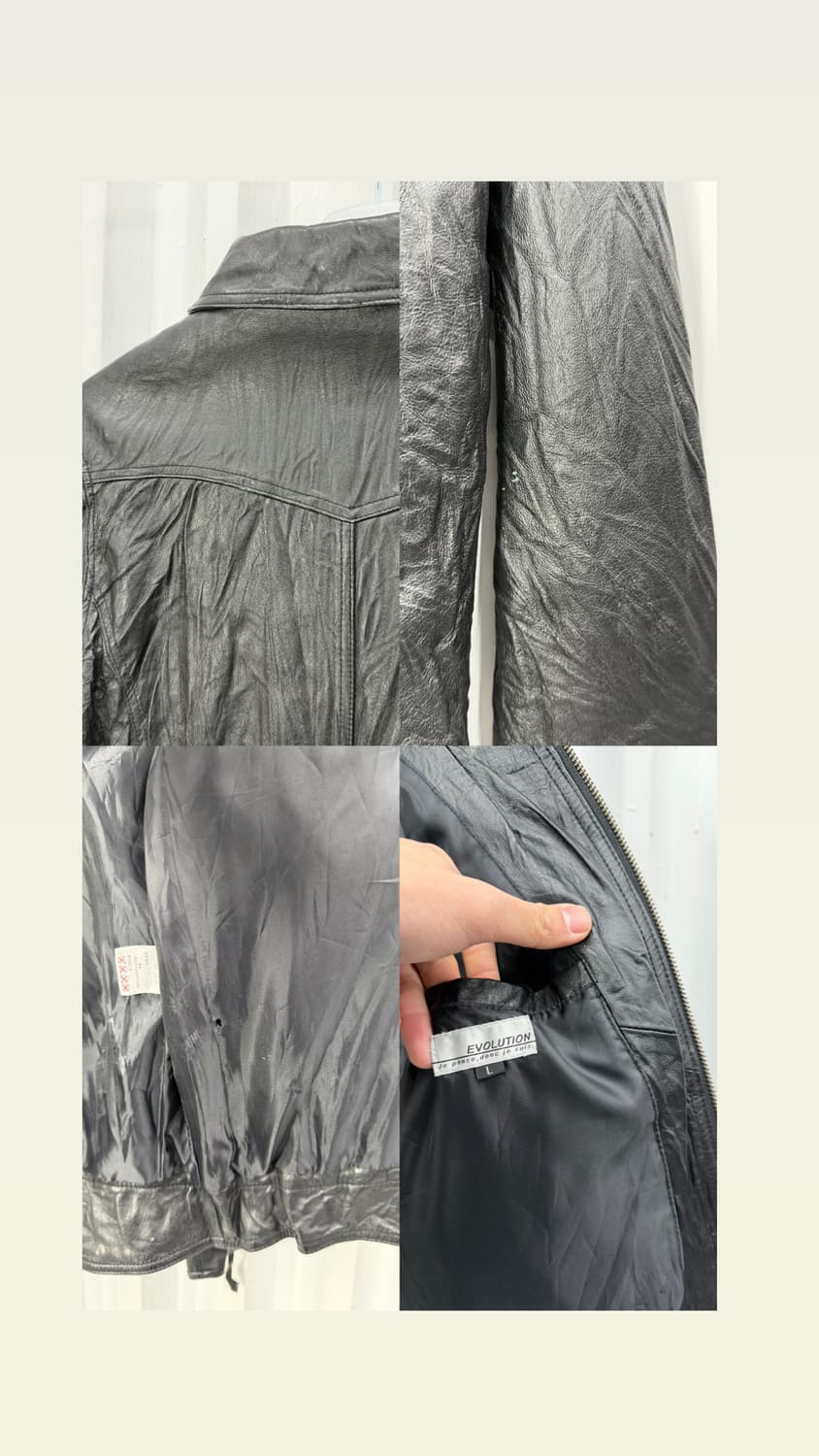 Evolution pig skin biker jacket 상품이미지6