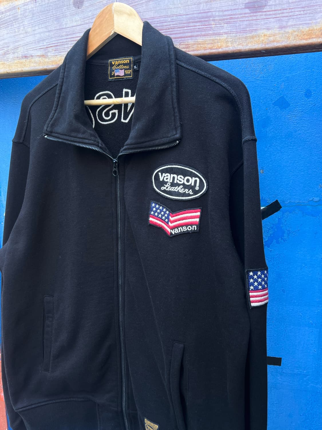 Vanson Leather Cotton Zip up 상품이미지3