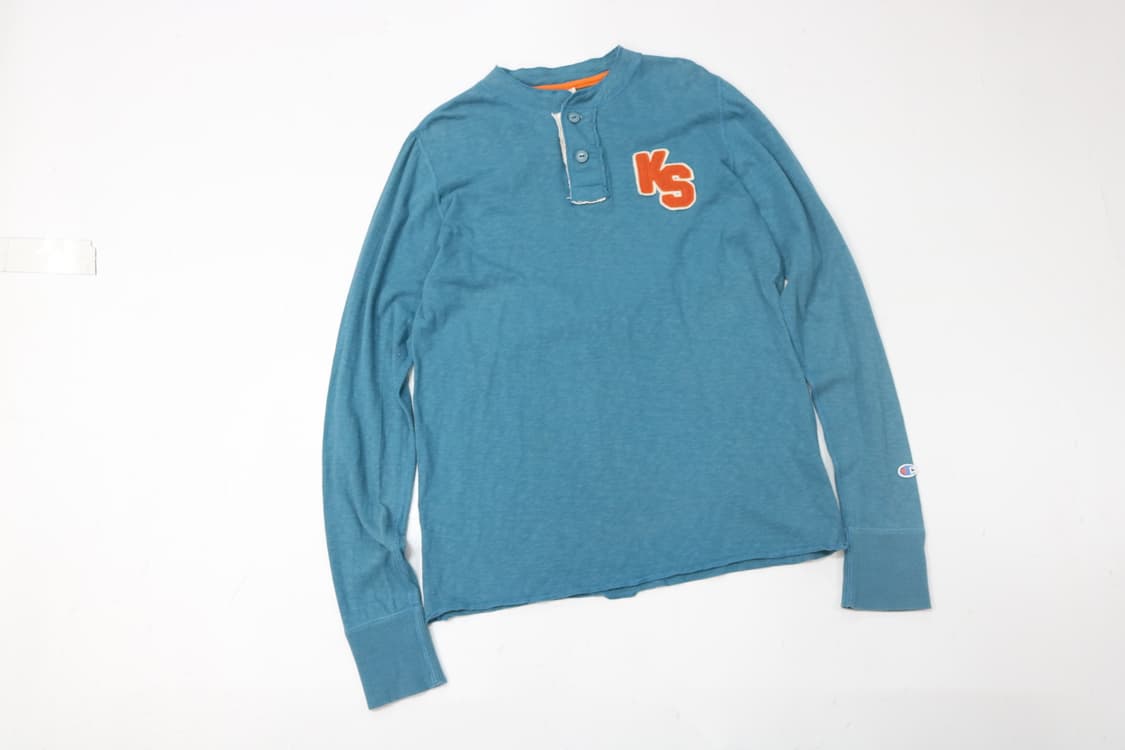 챔피온 빈티지 헨리넥 패치 롱슬리브 티셔츠 (L) 상품이미지2