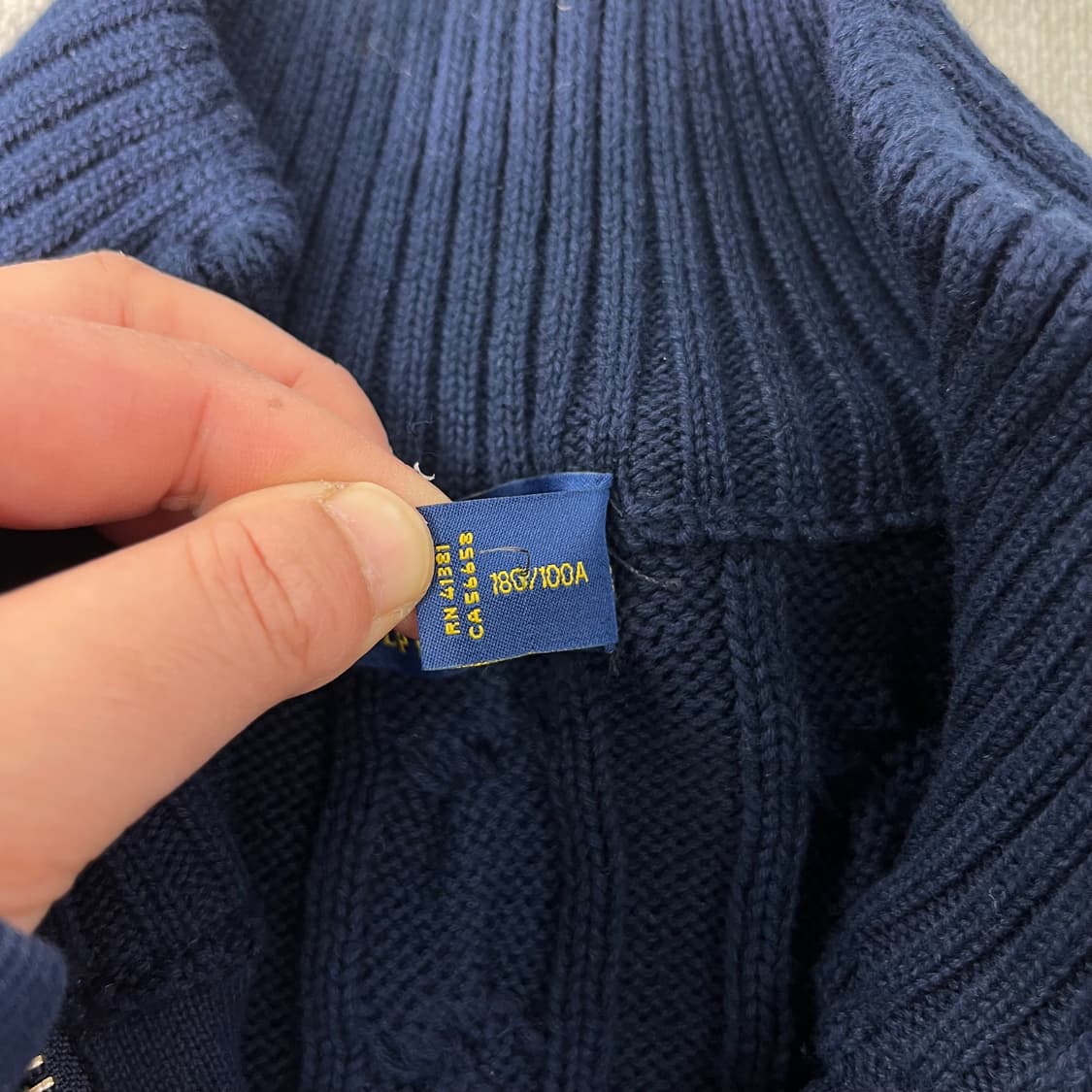 100 폴로랄프로렌 신형 꽈배기 반집업 니트 상품이미지5