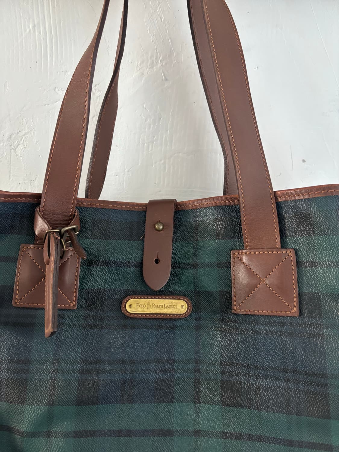 Polo 폴로 랄프로렌 블랙와치 타탄체크 토트백 상품이미지5