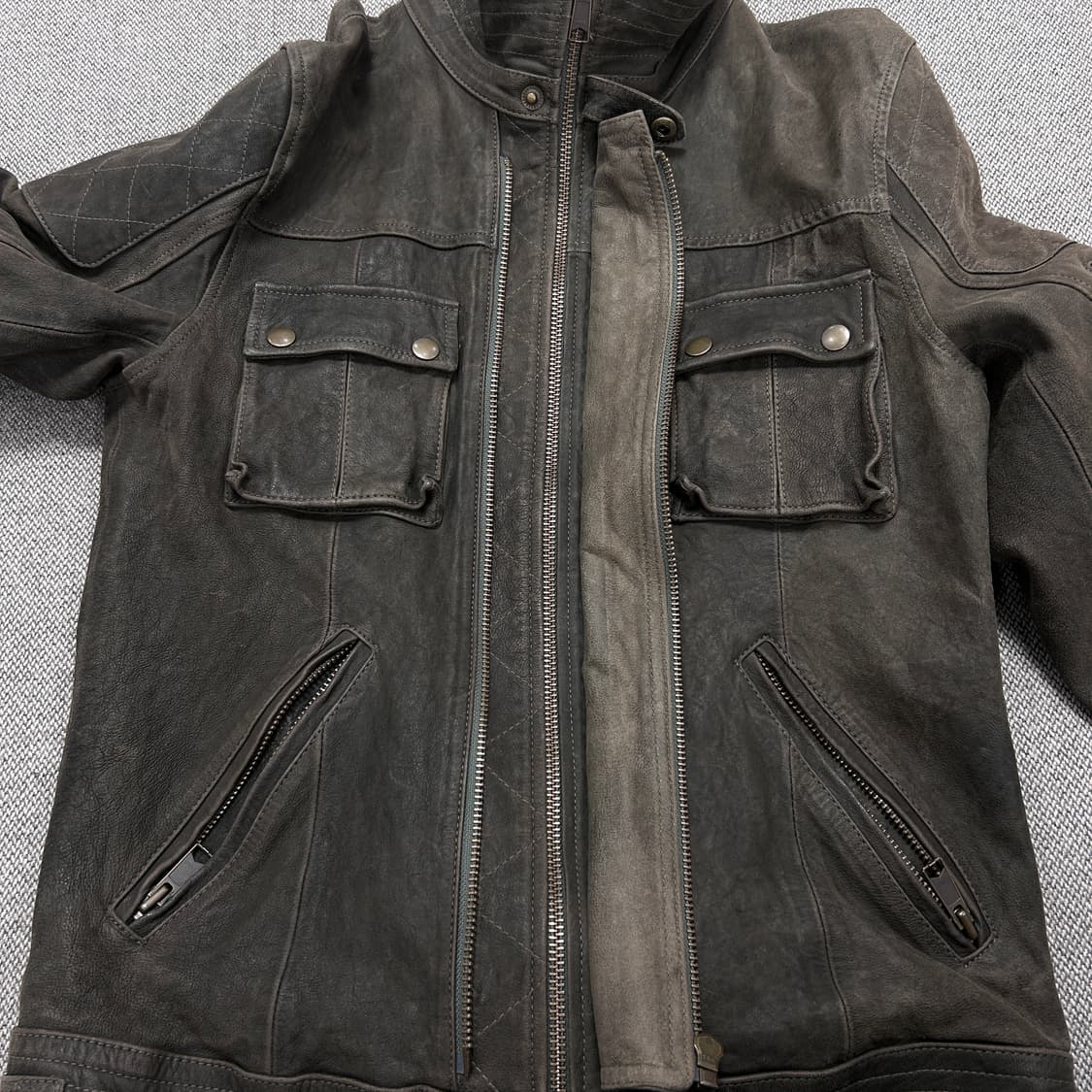 펄프픽션 빈티지 양가죽 바이커자켓(50) 상품이미지8