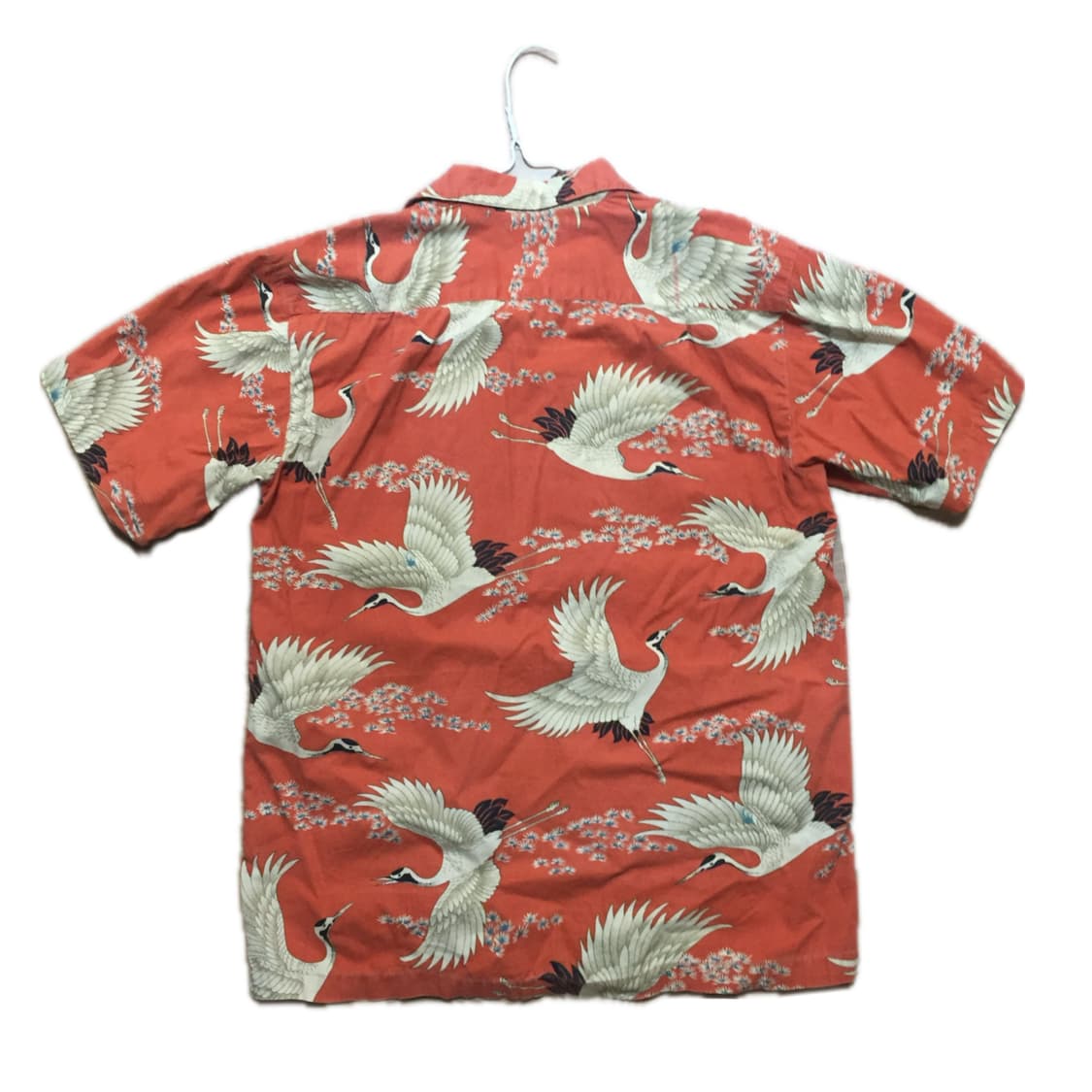 일본 빈티지 학 패턴 셔츠 상품이미지2