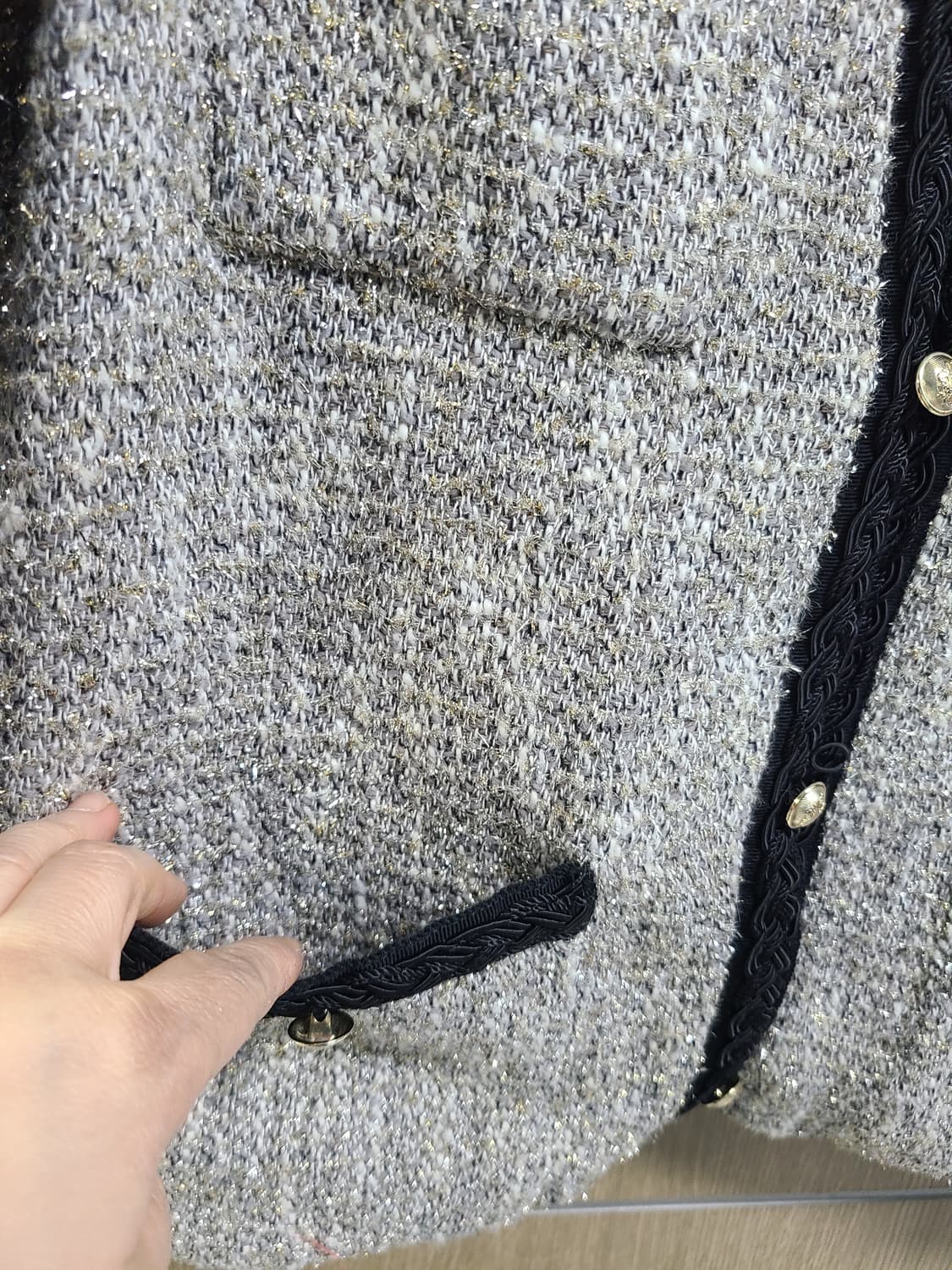 마쥬 니트 트위드 자켓 38사이즈  상품이미지4