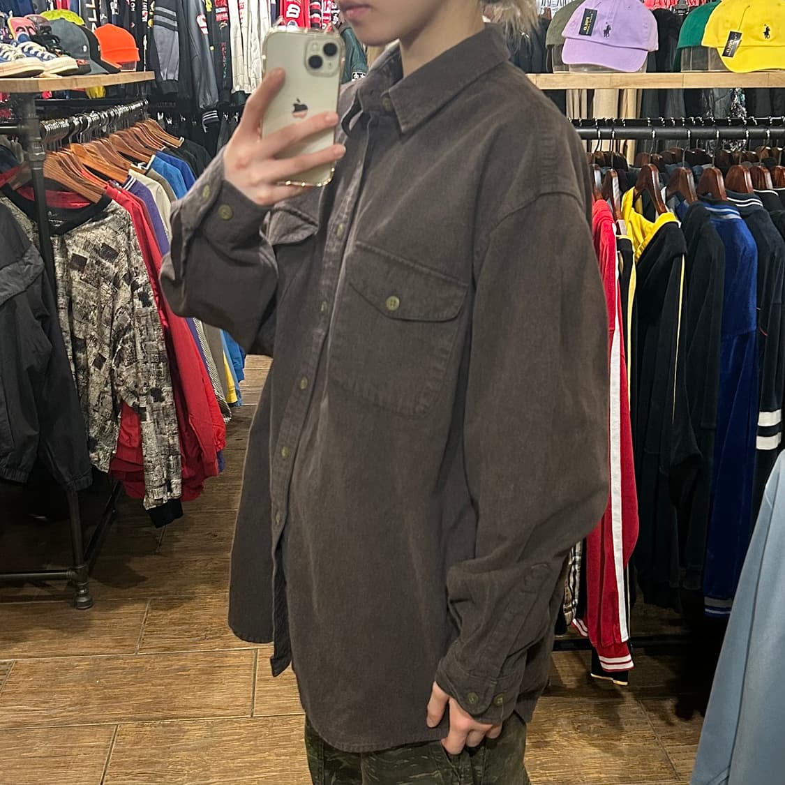 [HI] 칼하트 긴팔 데님 셔츠 브라운 상품이미지4