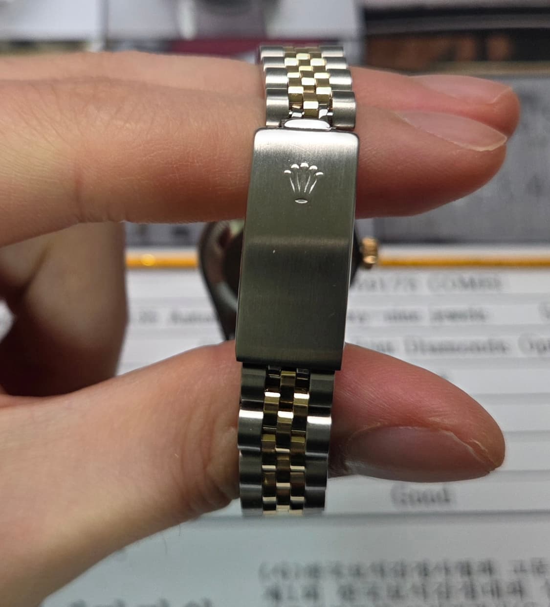 롤렉스 데이저스트 69173 18k콤비 올리브그린 10P다이아 쥬빌리줄  상품이미지5