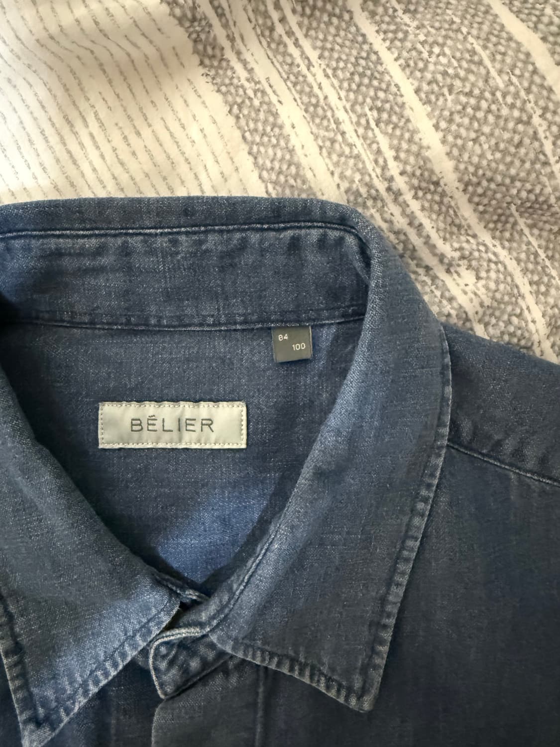 (4, 100) 벨리에 시티 노마드 데님 셔츠 인디고 상품이미지4