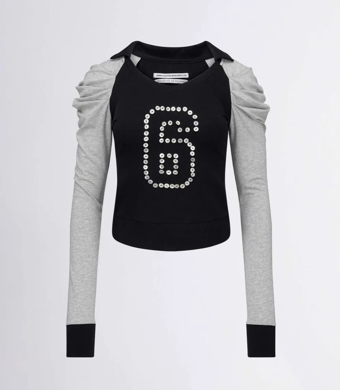 스컬프터 Good Girl Collar Tee Black 상품이미지2
