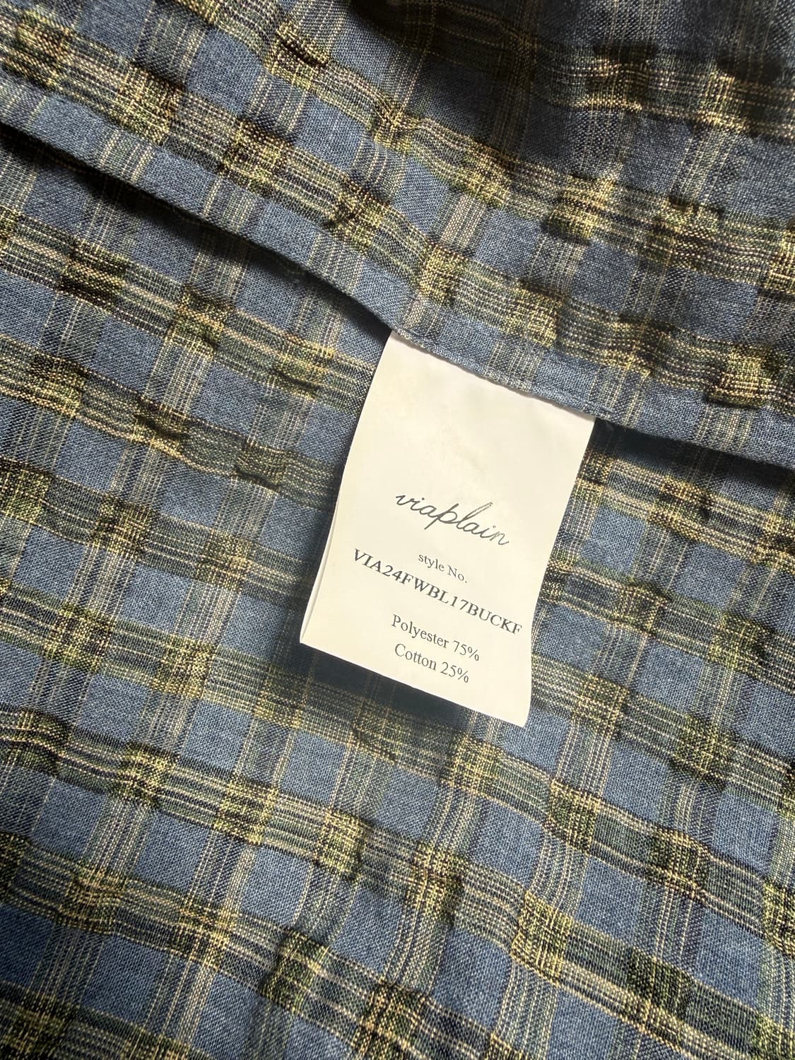 비아 플레인 체크 블라우스 사이즈 프리 상품이미지6