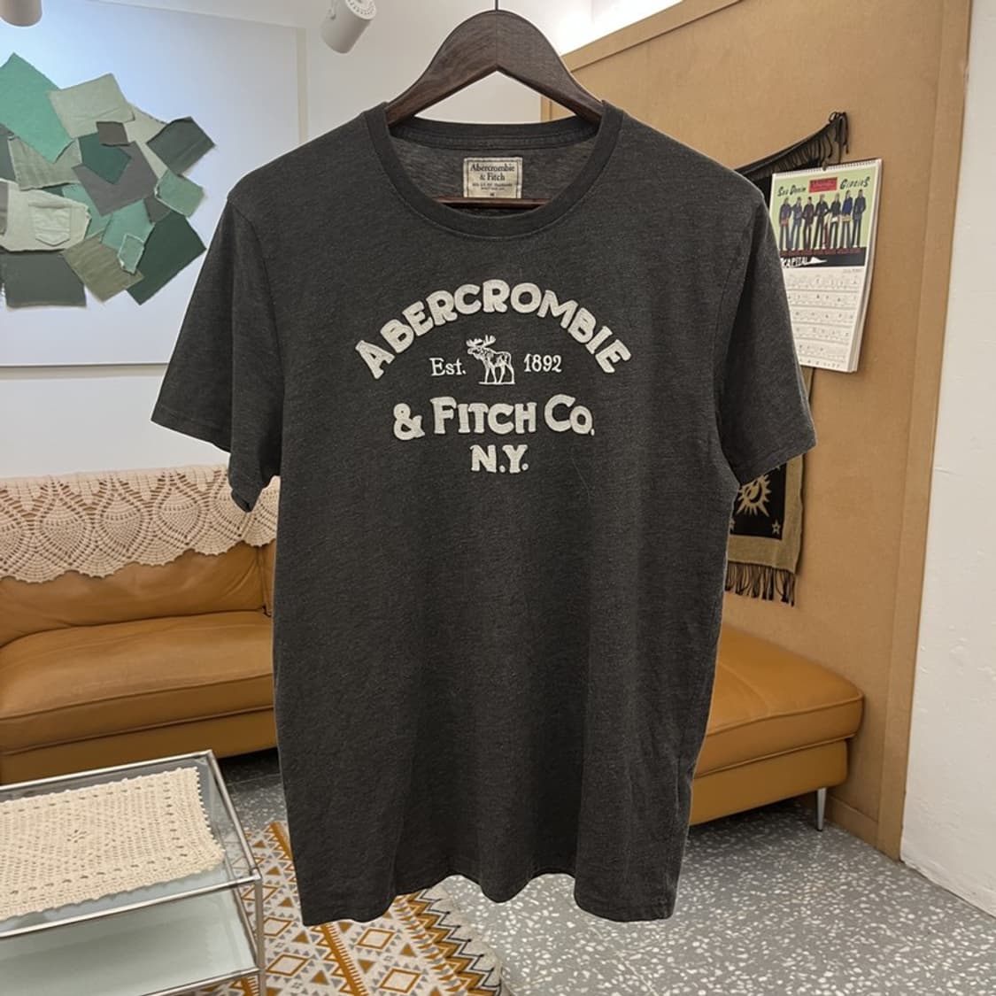 아베크롬비 올드스쿨 레트로 Y2K 빈티지 반팔티 M C11117 상품이미지3