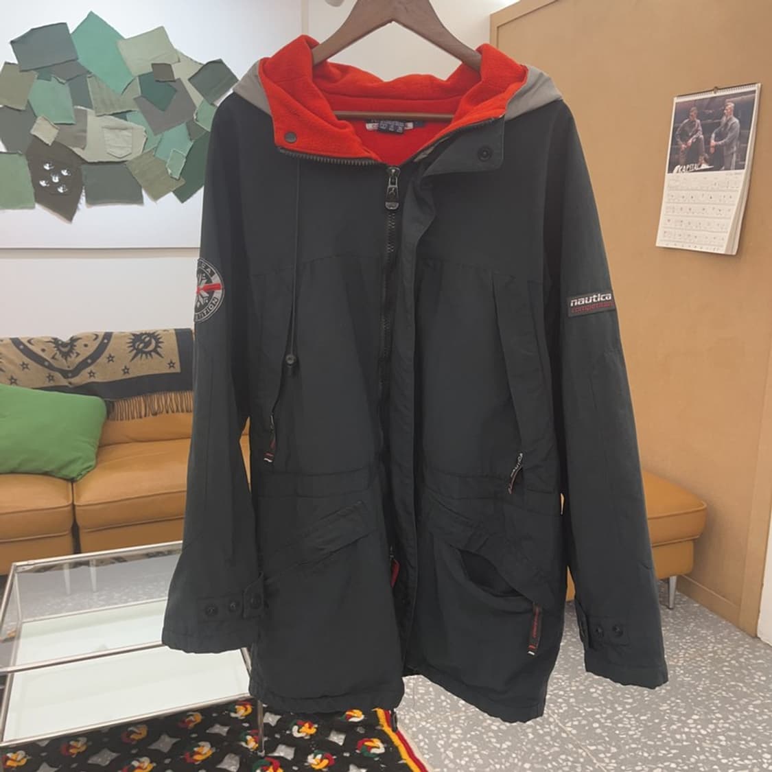 노티카 올드스쿨 캐주얼 오버핏 기모 후드 자켓 L C08488 상품이미지3