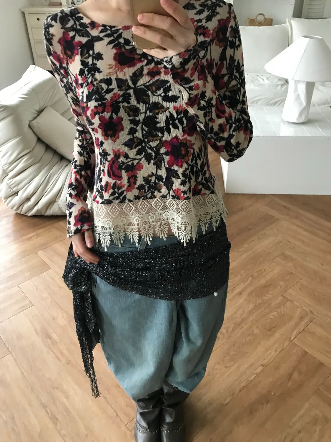 vintage lace pattern top 상품이미지9