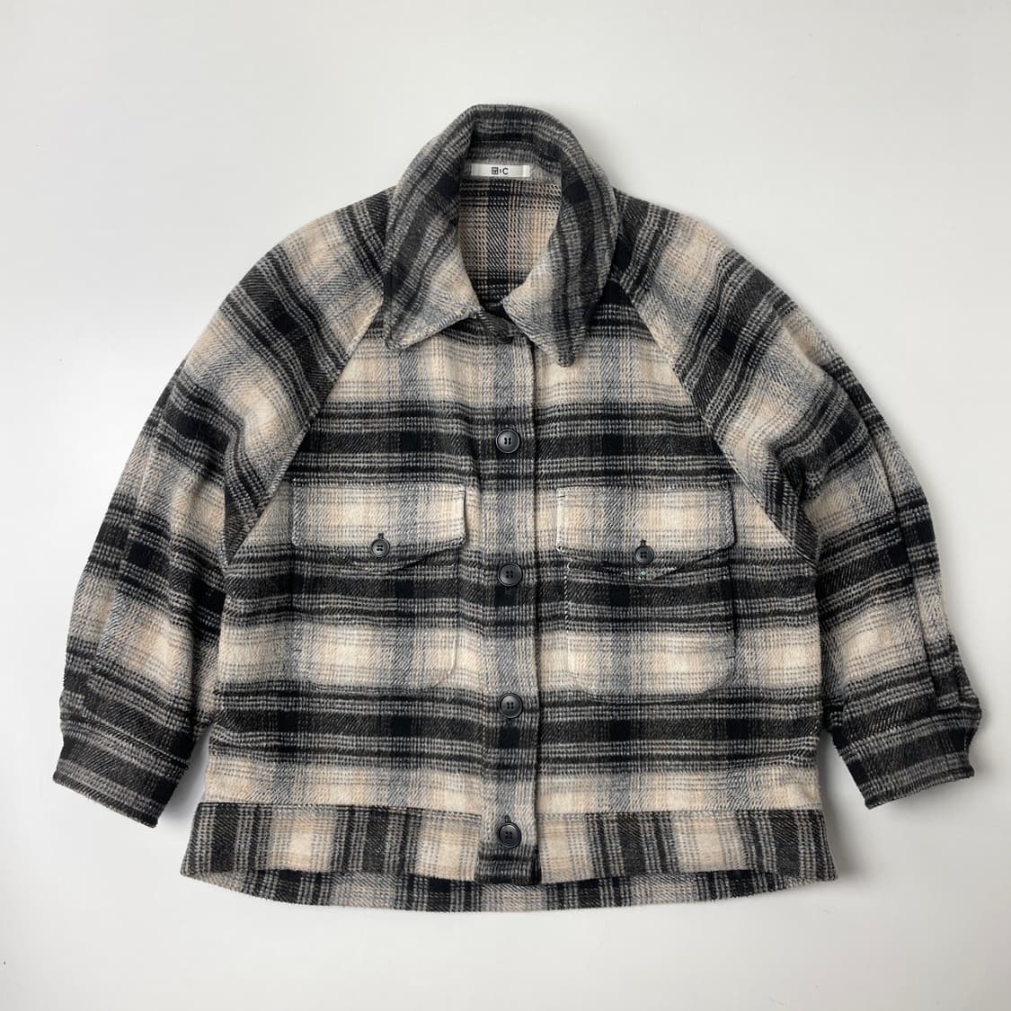 [중고] 유니클로C 오버핏 체크 셔츠 자켓 S 상품이미지1
