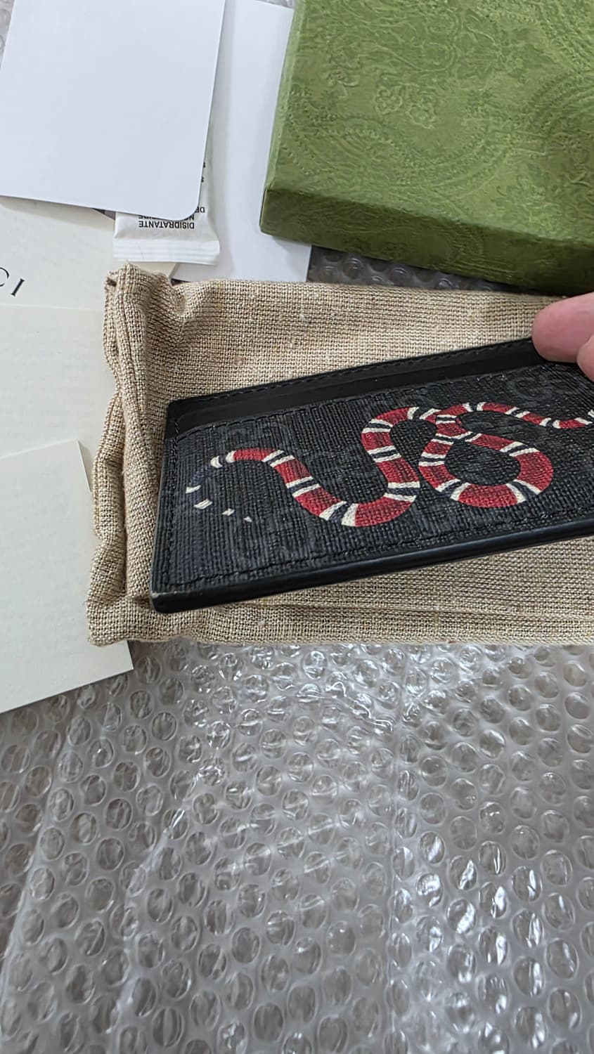 [풀구성,새상품급]구찌 스네이크 카드지갑 블랙 상품이미지6