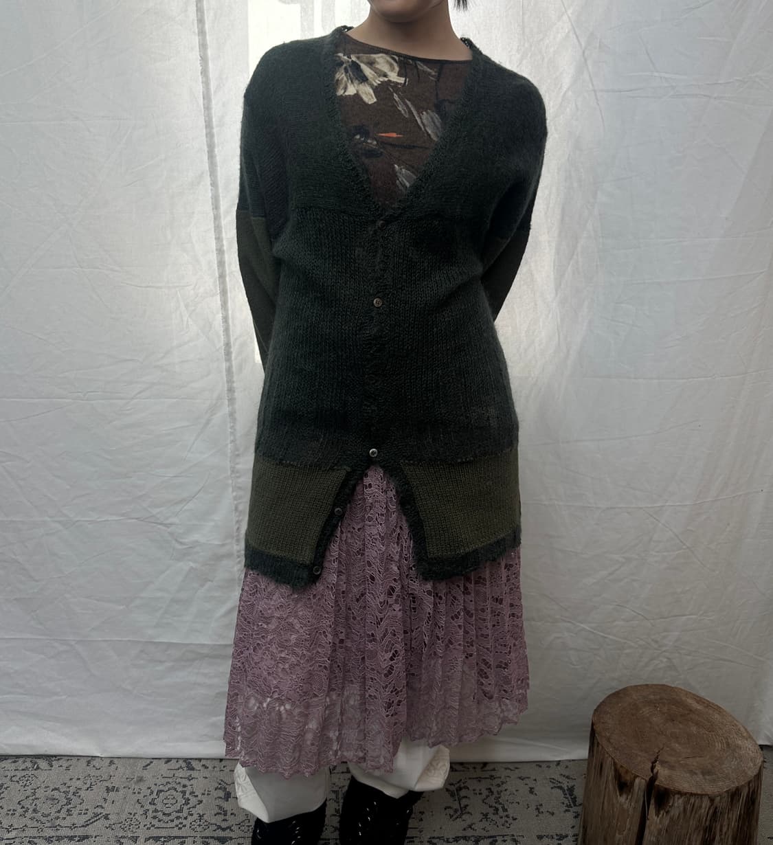 wool50% 롱 가디건 상품이미지2