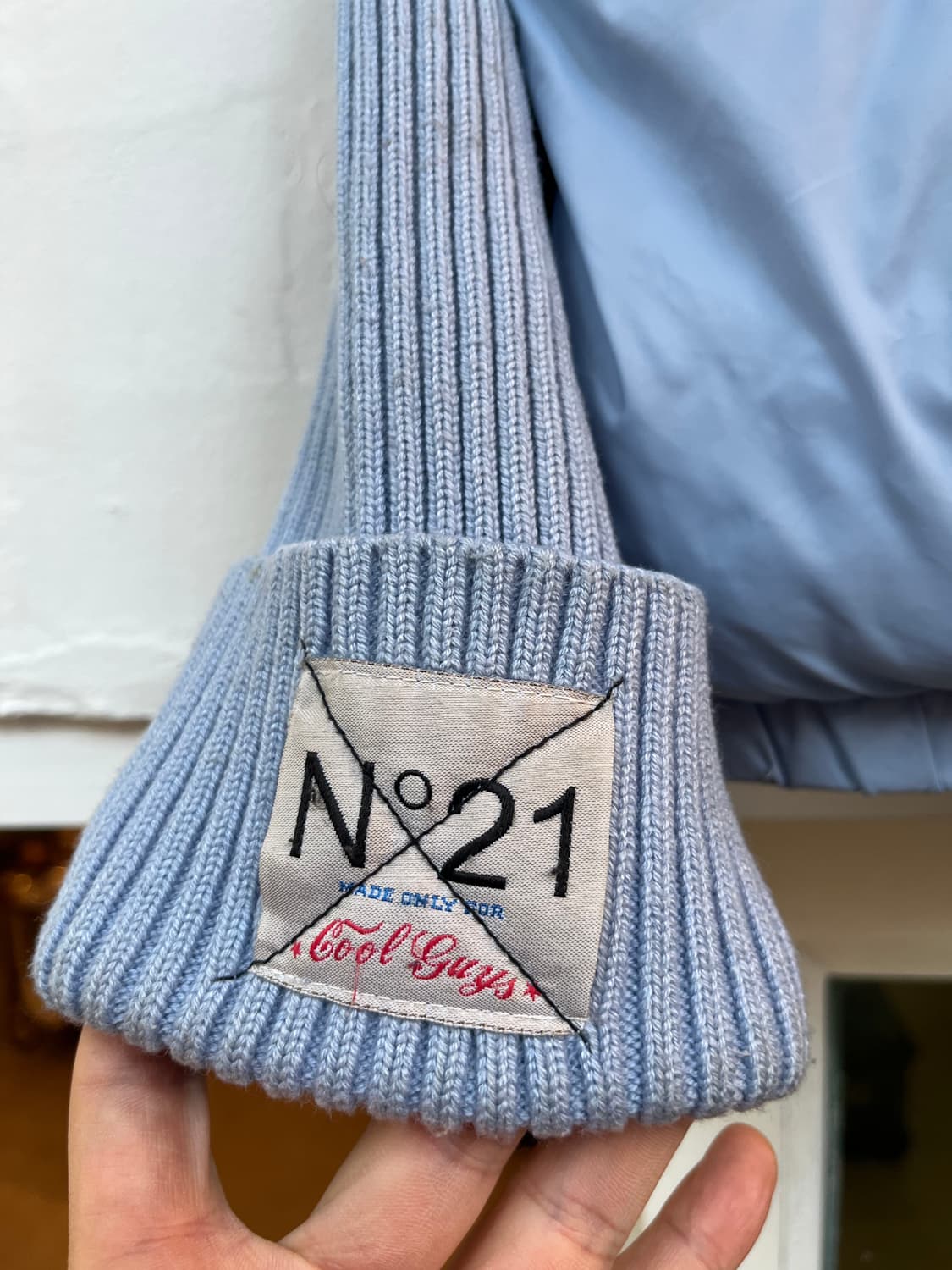 N21 키즈 블루 니트 패널 푸퍼 재킷 12 상품이미지8